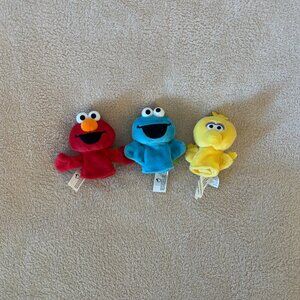 GUND SESAME STREET Set of 3 FINGER PUPPETS for Age 12+ Months